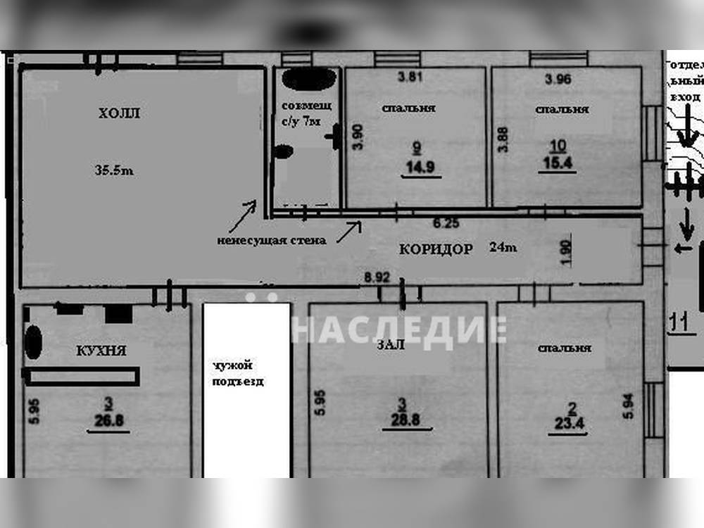 Многокомнатная квартира, 171 м2 1/4 этаж, ЗЖМ, ул. Магнитогорская - фото 14