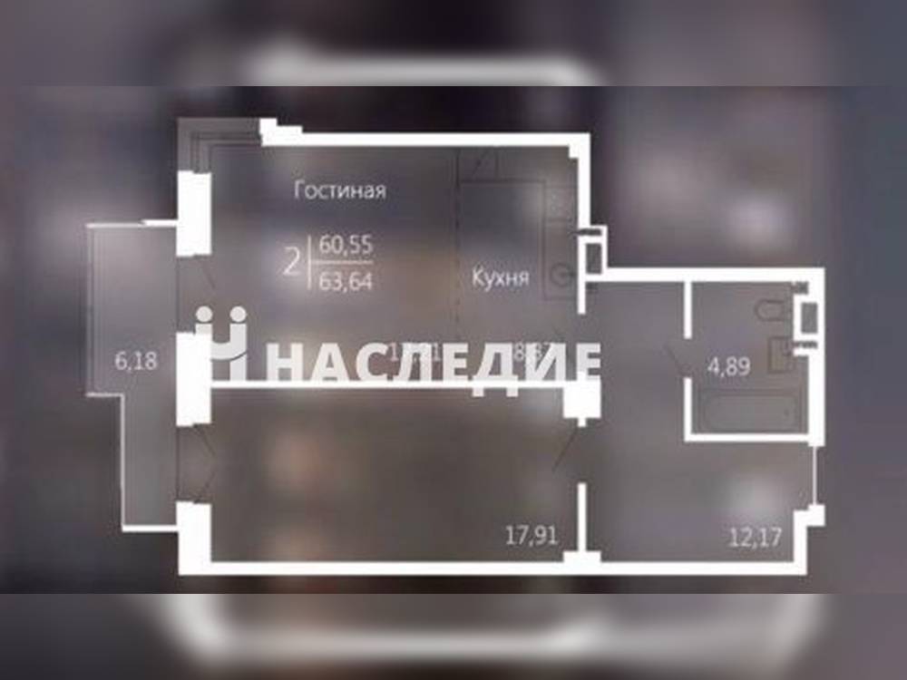 2-комнатная квартира, 66.7 м2 12/20 этаж, Чкаловский, ул. Киргизская - фото 9
