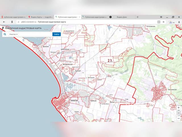 Кадастровая публичная карта краснодарский край анапский район