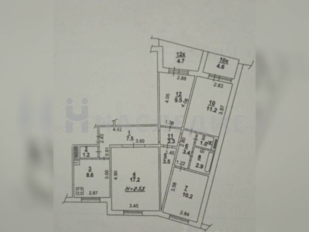 4-комнатная квартира, 83.2 м2 9/10 этаж, Военвед, ул. Таганрогская - фото 1